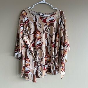Stylish Women's Multicolor Split Sleeve Blouse